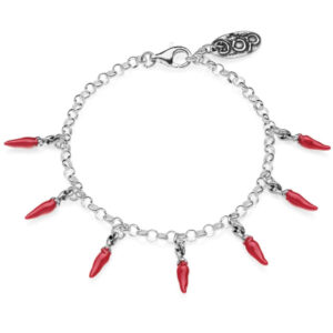 Peperonissimo Bracelet with 7 Mini Red Pepper Charms