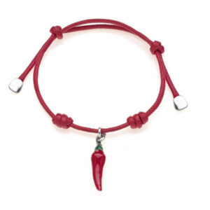 Red Chilli Pepper Bracelet in Sterling Silver & Enamel