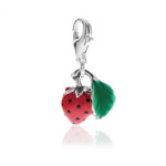 Strawberry Charm in Sterling Silver and Enamel
